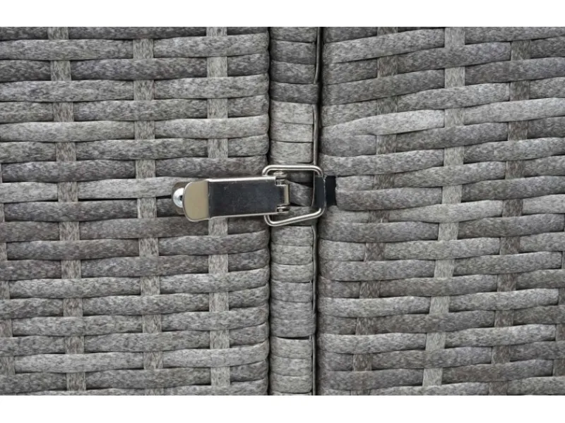 3er-Mülltonnenverkleidung HxBxT 110x195x66 cm Poly-Rattan 3x120L Mülltonnenbox Mülltonnenabdeckung*PROREGAL Sale