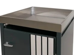 1er-Mülltonnenverkleidung Mit Pflanzkasten HxBxT 125x68x84 cm Anthrazit Holzoptik Hell Mülltonne 35kg*PROREGAL Hot