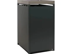 1er-Mülltonnenverkleidung Mit Pflanzkasten HxBxT 125x68x84 cm Anthrazit Holzoptik Hell Mülltonne 35kg*PROREGAL Hot