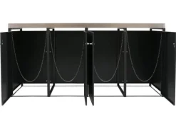 PROREGAL Weitere Ordnungssysteme Für Den Garten|4er-Mülltonnenverkleidung Mit Pflanzkasten HxBxT 125x260x84 cm Anthrazit Mülltonne 95kg