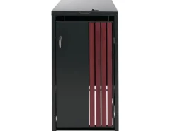 1er-Mülltonnenverkleidung Mit Deckel HxBxT 122x68x84 cm Anthrazit Holzoptik Dunkel Mülltonne 35kg*PROREGAL Sale