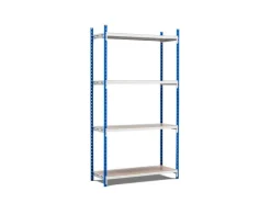 Fachbodenregal Maximus Pro HxBxT 280 x 125 x 80 cm 4 Ebenen Spanplatten-Fachboden Fachlast 278 kg Lichtblau-Lichtgrau*PROREGAL Sale