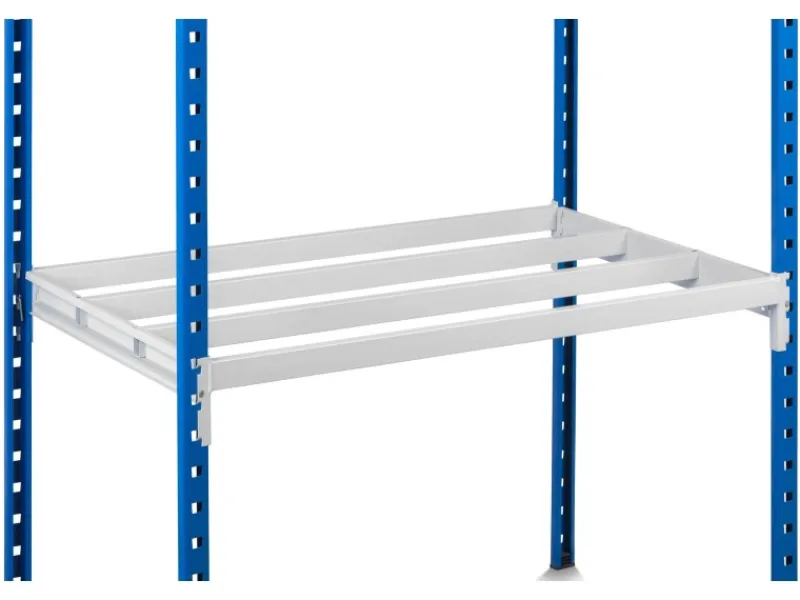 PROREGAL Sportgeräte|Fachbodenregal Maximus Pro HxBxT 300 x 125 x 120 cm 3 Ebenen Offener Fachboden Fachlast 248 kg Lichtblau-Lichtgrau