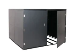 PROREGAL Fahrradboxen|Fahrradgarage 4er 160x222x208cm Abschließbar Metall Anthrazit