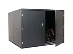 PROREGAL Fahrradboxen|Fahrradgarage 4er 160x222x208cm Abschließbar Metall Anthrazit