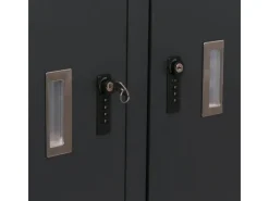 PROREGAL Fahrradboxen|Fahrradgarage 4er 160x222x208cm Abschließbar Metall Anthrazit