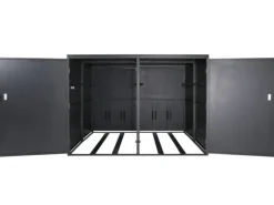 PROREGAL Fahrradboxen|Fahrradgarage 4er 160x222x208cm Abschließbar Metall Anthrazit