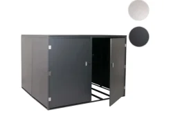 PROREGAL Fahrradboxen|Fahrradgarage 4er 160x222x208cm Abschließbar Metall Anthrazit