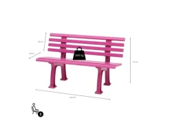 Gartenbank Antigua 2 Sitzer HxBxT 74 x 120 x 54 cm Witterungskunststoff & UV Beständiger Kunststoff Parkbank Sitzbank*PROREGAL Outlet