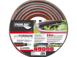 PROREGAL Gartenschläuche|Gartenschlauch Anti-Torsion 19 3/4 L-25m Silver Pro