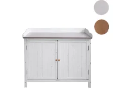 PROREGAL Gartenschränke|Gartenschrank Mit Arbeitsplatte 86x104x52cm Outdoor Tanne Holz Braun