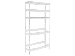 PROREGAL Universalboxen|Getränkekistenregal Bodensee HxBxT 180 x 100 x 30 cm 6 Kisten und 3 Boards Weiss