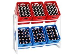 PROREGAL Universalboxen|Getränkekistenregal Getränkeregal Königssee HxBxT 82 x 105 x 32 cm 6 Kästen