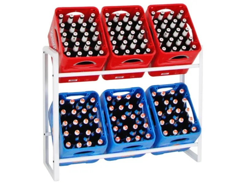 PROREGAL Universalboxen|Getränkekistenregal Getränkeregal Königssee HxBxT 82 x 105 x 32 cm 6 Kästen