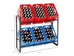 Getränkekistenregal Getränkeregal Königssee HxBxT 82 x 105 x 32 cm 6 Kästen*PROREGAL Discount