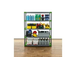 Kunststoffregal Big Grey Bear Tall HxBxT 180 x 130 x 46 cm Fachlast 120 kg Grau/Grün*PROREGAL Clearance