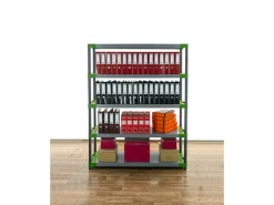 Kunststoffregal Big Grey Bear Tall HxBxT 180 x 130 x 46 cm Fachlast 120 kg Grau/Grün*PROREGAL Clearance