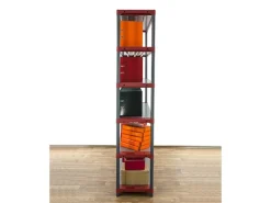 PROREGAL Sportgeräte|Kunststoffregal Grey Bear Extra-Tall HxBxT 220 x 150 x 46 cm Fachlast 70 kg Grau/Rot