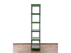 PROREGAL Sportgeräte|Kunststoffregal Big Grey Bear Extra-Tall HxBxT 220 x 60 x 46 cm Fachlast 160 kg Grau/Grün