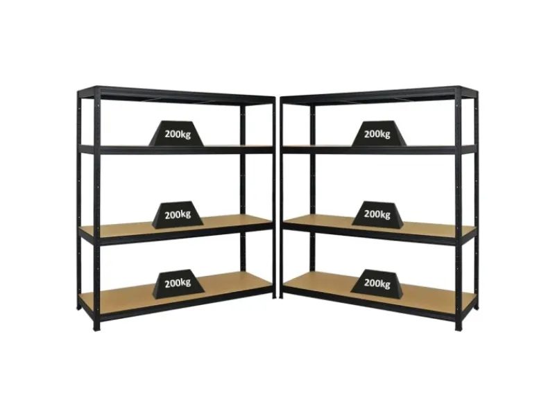 PROREGAL Sportgeräte|Mega Deal 2er-Set Schwerlastregal Giant Elephant 160x150x45cm mit 4 Ebenen Fachlast 200kg