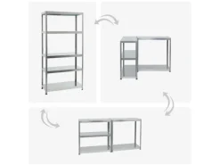 PROREGAL Sportgeräte|Mega Deal 2x Schwerlastregal Steel Eagle HxBxT 180 x 90 x 40 cm Fachlast 130 kg