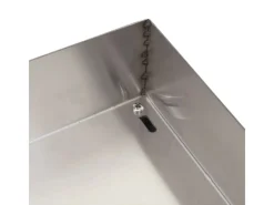 PROREGAL Rasenmäher|Mähroboter-Garage XL Mit Pflanzkasten 47x70x100cm Metall Edelstahl