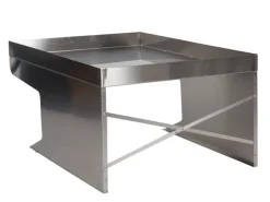 PROREGAL Rasenmäher|Mähroboter-Garage XL Mit Pflanzkasten 47x70x100cm Metall Edelstahl