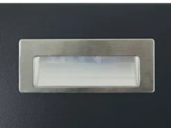 PROREGAL Rasenmäher|Mähroboter-Garage XL Mit Deckel 43x70x90cm Wpc Metall Eiche-Optik