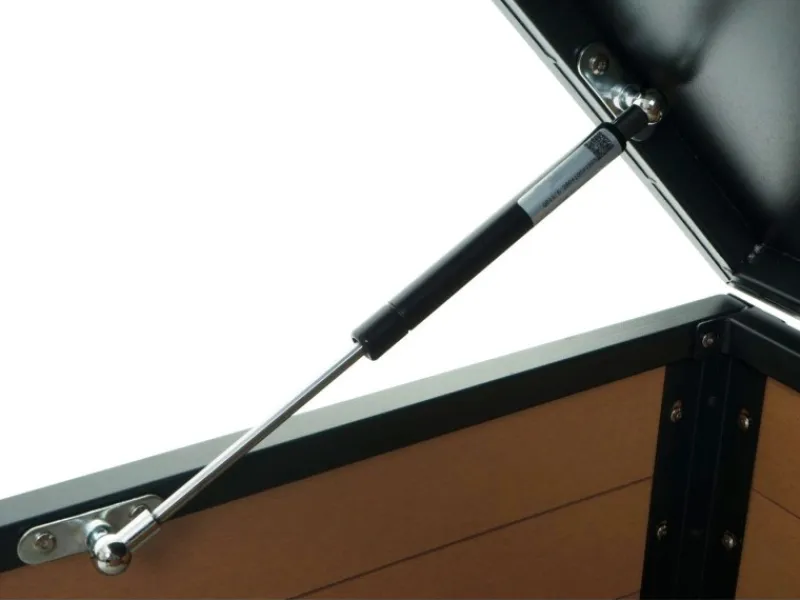 PROREGAL Rasenmäher|Mähroboter-Garage XL Mit Deckel 43x70x90cm Wpc Metall Eiche-Optik