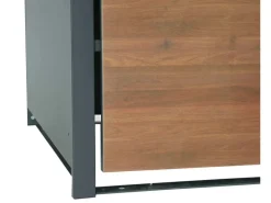 Mülltonnenbox 1er 117x68x80cm Anthrazit Kirsche-Holzoptik*PROREGAL Best