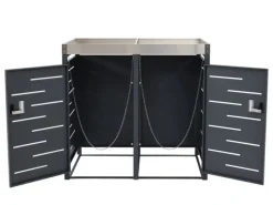 PROREGAL Weitere Ordnungssysteme Für Den Garten|Mülltonnenbox 2er 110x115x62cm 80-240 Liter