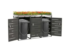 Mülltonnenbox 3er 125x198x84cm 80-240 Liter*PROREGAL Discount