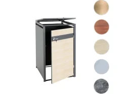 PROREGAL Weitere Ordnungssysteme Für Den Garten|Mülltonnenbox 1er 117x68x80cm Anthrazit Marmor-Optik Hell