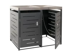 PROREGAL Weitere Ordnungssysteme Für Den Garten|Mülltonnenbox 2er 125x134x84cm 80-240 Liter