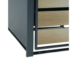 Mülltonnenbox 2er 117x132x80cm Anthrazit Gold Schlitzoptik*PROREGAL New