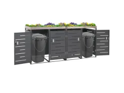 Mülltonnenbox 4er 125x264x84cm 80-240 Liter*PROREGAL Sale