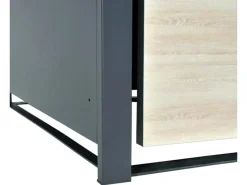 PROREGAL Mülltonnenboxen|Weitere Ordnungssysteme Für Den Garten|Mülltonnenbox 4er 117x264x80cm Anthrazit Buche-Holzoptik