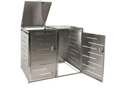 PROREGAL Weitere Ordnungssysteme Für Den Garten|Mülltonnenbox 2er 116,5x131x80cm Erweiterbar 48kg