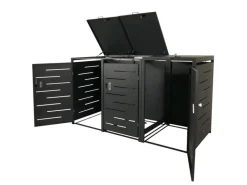 PROREGAL Weitere Ordnungssysteme Für Den Garten|Mülltonnenbox 3er 116,5x197x80cm Erweiterbar