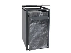 PROREGAL Weitere Ordnungssysteme Für Den Garten|Mülltonnenbox 1er 117x68x80cm Anthrazit Marmor-Optik Dunkel