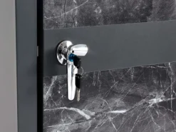 PROREGAL Weitere Ordnungssysteme Für Den Garten|Mülltonnenbox 1er 117x68x80cm Anthrazit Marmor-Optik Dunkel