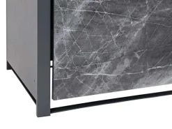 PROREGAL Weitere Ordnungssysteme Für Den Garten|Mülltonnenbox 1er 117x68x80cm Anthrazit Marmor-Optik Dunkel