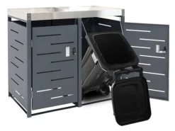 Mülltonnenbox 4er 110x230x62cm 80-240 Liter*PROREGAL Sale