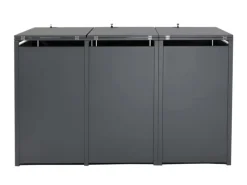 Mülltonnenbox 3er 117x200x80cm Anthrazit*PROREGAL Discount