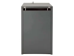 PROREGAL Weitere Ordnungssysteme Für Den Garten|Mülltonnenbox 1er XL 117x73x98cm Metall 36kg Anthrazit Kirsche-Holzoptik Dunkelbraun