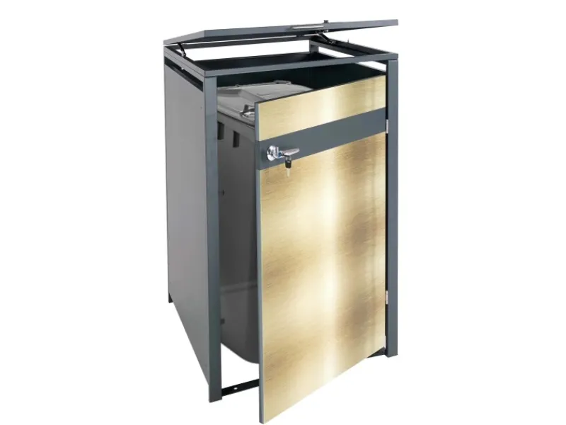 Mülltonnenbox 1er 117x68x80cm Anthrazit*PROREGAL Outlet