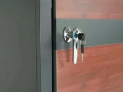 Mülltonnenbox 2er Mit Pflanzkasten 125x132x80cm Anthrazit Kirsche-Holzoptik Erweiterbar*PROREGAL Sale