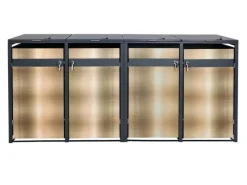 Mülltonnenbox 4er 117x264x80cm Anthrazit*PROREGAL