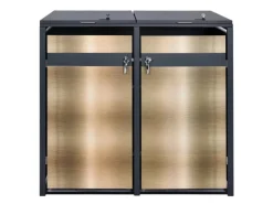 PROREGAL Weitere Ordnungssysteme Für Den Garten|Mülltonnenbox 2er 117x132x80cm Anthrazit