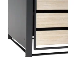 PROREGAL Weitere Ordnungssysteme Für Den Garten|Mülltonnenbox 4er/8er XL 117x284x98cm Metall 118kg Anthrazit Buche-Holzoptik Hellbraun